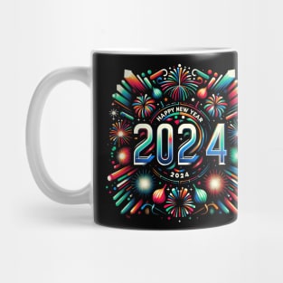 New Years Eve Party Supplies 2024 Happy New Year Fireworks Mug